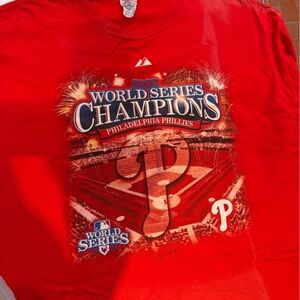 VINTAGE Phillies National Championship Red 2XL Tshirt